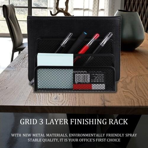 3 Tier Gridding Frame Desk Organizer Practical Mesh Metal Letter Sorter Mail Document File Organizer Home Storage Holder