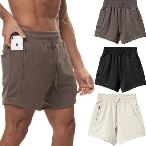 2021 NEW Gyms Shorts Workout Male cotton sports short Shorts Sweatpants pure color Jogger Shorts men Running Fitness Shorts men