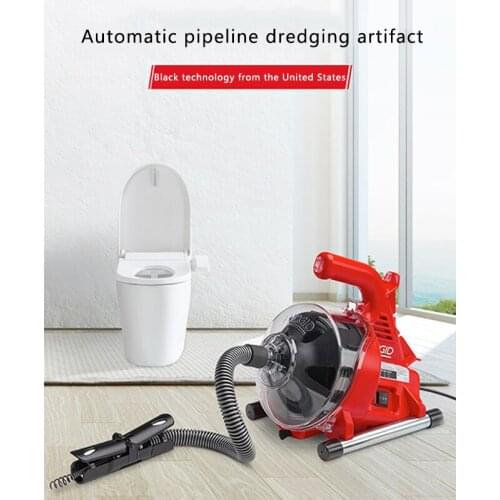 Toilet dredge through the sewer household electric pipe dredge machine toilet kitchen clogging artifact tool