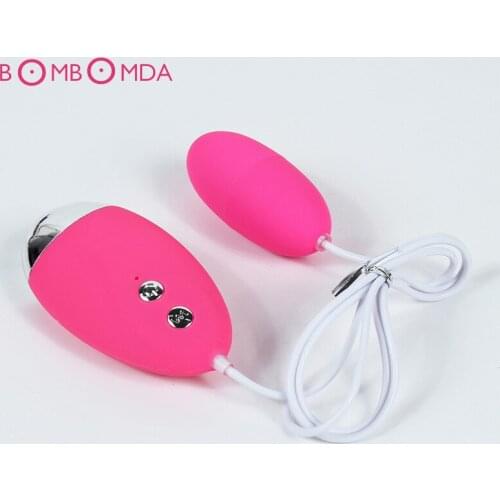 Waterproof Wired Double vibrator eggs balls vibrator sex toys vaginal Labia stimulation tighten aid love geisha ball for woman 2