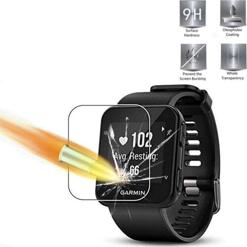 2/3/5PCS 9H Tempered Glass For Garmin Forerunner 35 Square Smart Watch Screen Protector Anti-scratch Protective Film Accessories