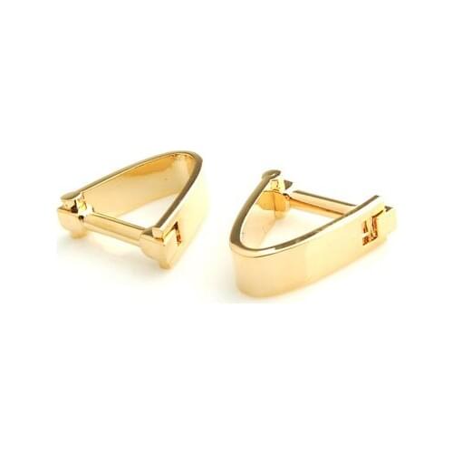 Gold Folded V Shape Cufflink Cuff Link 15 Pairs Wholesale Free Shipping