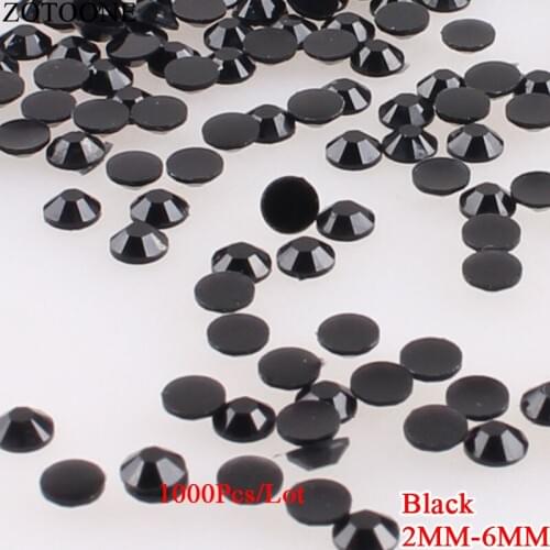 ZOTOONE 2-6MM Glue On Beauty Resin Rhinestone For Clothing DIY Nail Art Decorations Flatback Rhinestones Strass Applique Crystal