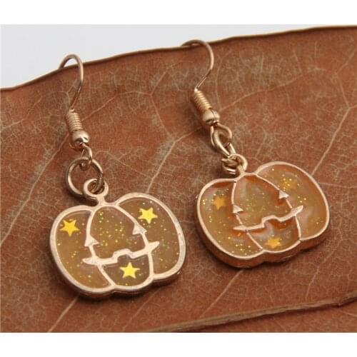 1pair 2019 New Arrival Pumpkin Drop Earring High Quality Funny Women Girls Halloween Gift E2177