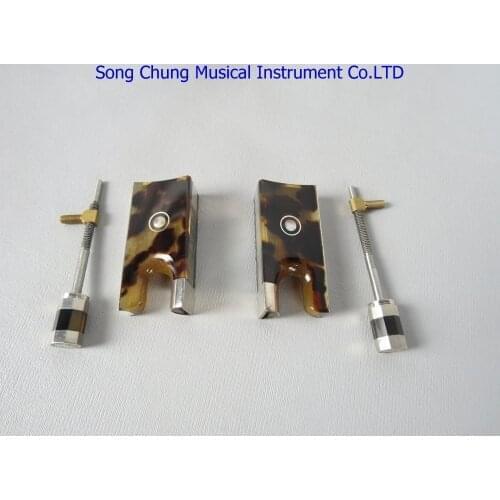 High quality advanced 2 pcs 4/4 violin bow frogs with silver mount