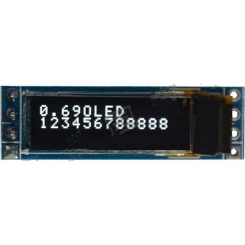 0.69 inch 4PIN White OLED Module SSD1306 Drive IC 96*16 I2C IIC Interface
