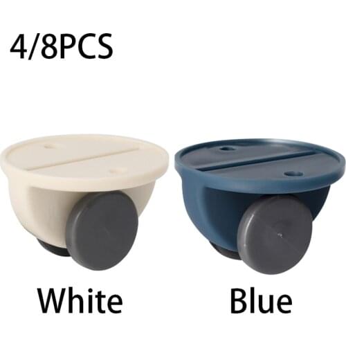 4/8PCS Can Be Pasted Caster Bed Bottom Mobile Shelf Pulley Installed Storage Box Bottom DIY Pulley One Way Wheel