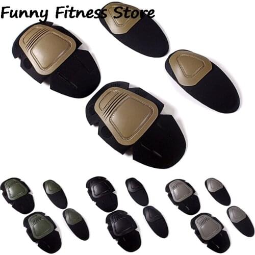 4PC/set Military Tactical Elbow Knee Pads Army Airsoft Paintball Combat Kneepads Hunting Working Protector Skate Scooter Kneecap