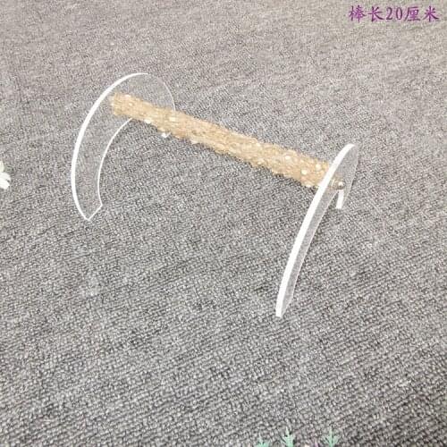 Parrot Play Acrylic Stand Bird Grinding Perch Table Platform Birdcage Stands Feeder Dish Cup Portable Playstand Small Cockatiels