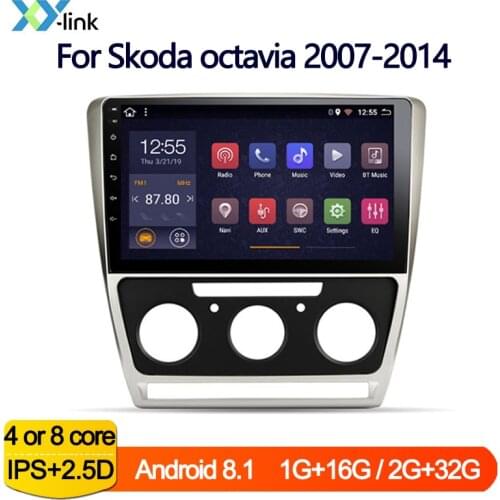 10.1" 2Din Android 9.0 Car Radio For Volkswagen SKODA Octavia 2007-2014 car GPS Navigation audio car Multimedia Video Player