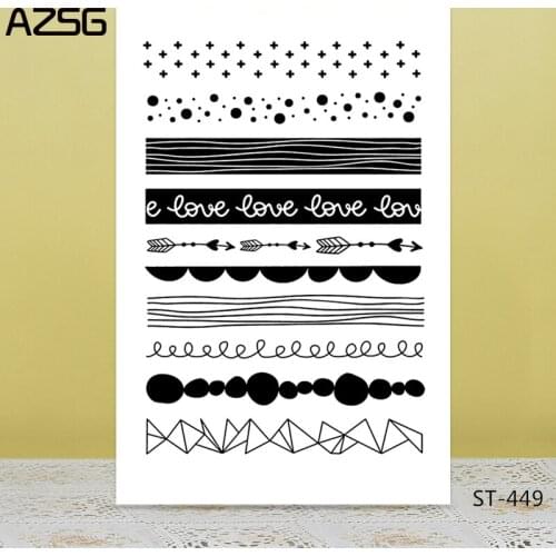 AZSG Love Typeface Arrow Clear Stamps/Seals For DIY Scrapbooking/Card Making/Album Decorative Silicone Stamp Crafts