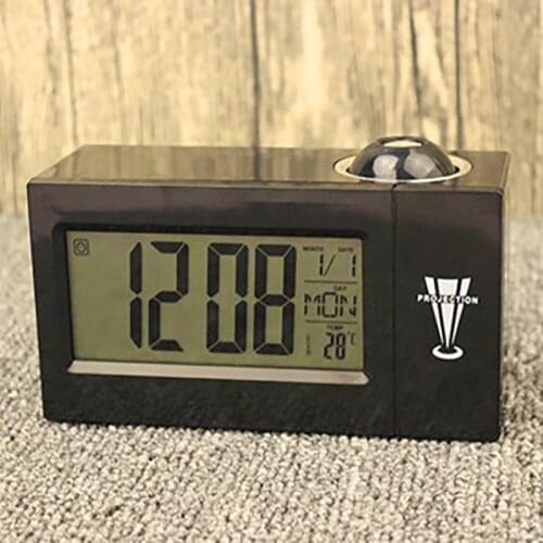 Projection Alarm Clock Digital LCD Display Voice Talking Table Clocks Temperature Snooze Function Desk Projector Clock