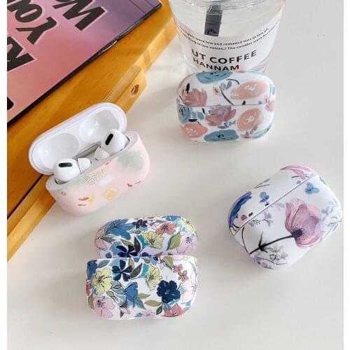Art Flower Earphone Case For Apple Airpods 2 1 Air Pods Cases Cute Luminous Vintage Floral Cover For AirPod Pro Protector Shell