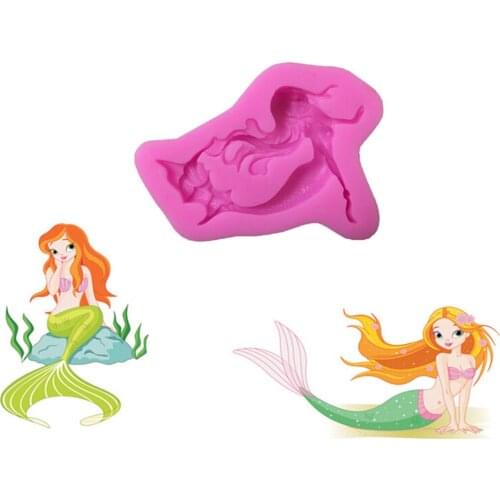 Mermaid Liquid Silicone Mold Fondant Cake Mold M009