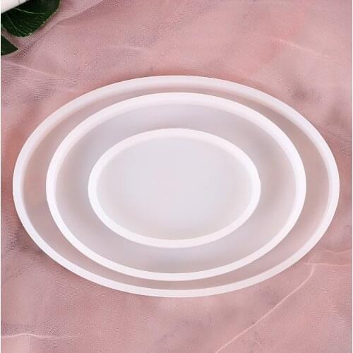 Oval Tray Silicone Casting Resin Molds For DIY Resin Epoxy Tray Coaster Jewelry Findings Tools Moulds Uv Epoxy Handmade Artcraft