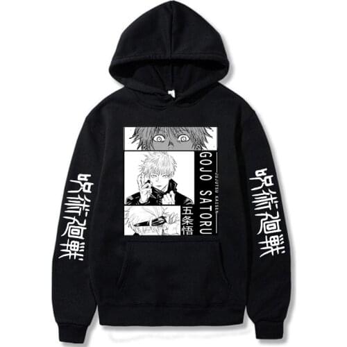 Jujutsu Kaisen Hoodies Male Oversized 2021 Korea Streetwear Jujutsu Kaisen Anime Manga Men Pullover Hoddies Streetwear