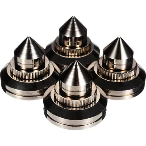Mayitr 4sets Brass Speaker AMP CD Chassis Isolation Spikes Cones Stand Feet+Pads Fit For CD player Audio Speaker Amplifier