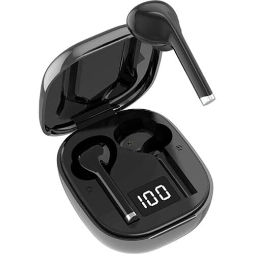 TWS Bluetooth Earphone V5.0 Touch Earbuds Phone Talking with LED Display Battery Charging Cabin Noise Reduce Mini Headset