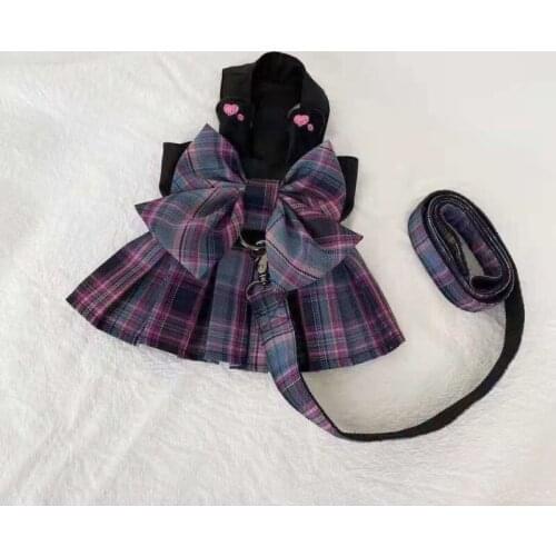 Cat Puppy Clothing Small Dog Dress Harness Skirt Chihuahua Yorkshire Pomeranian Shih Tzu maltese Poodle Bichon Schnauzer Clothes