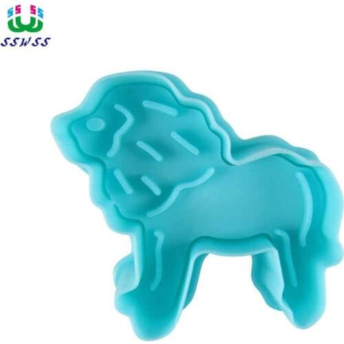 Roaring Male Lion Pattern Printing Molds,Food Grade Plastic Cake Decorating Cutters Tools,Direct Selling