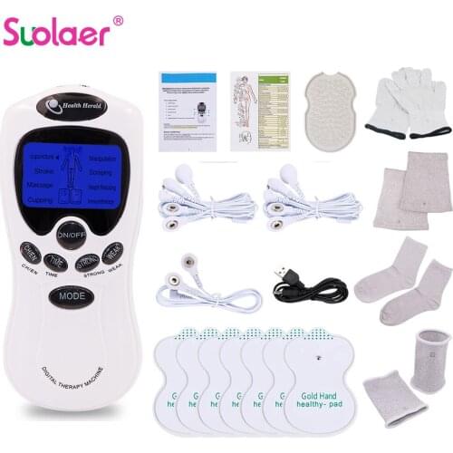 Russian EMS Electric Herald Tens Machine Acupuncture Body Massage Digital Therapy Massager Muscle Stimulator Electrostimulator