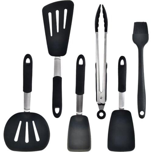 Silicone Frying Spatula Shovel Kitchen Cooking High Temperature Resistant Steak Spatula Portable Kitchen Utensils