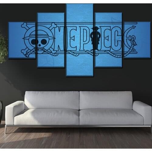 5 Pieces Modern Anime One Piece HD Print On Canvas Printed Living Room Wall Art Home Room Decoration Painting