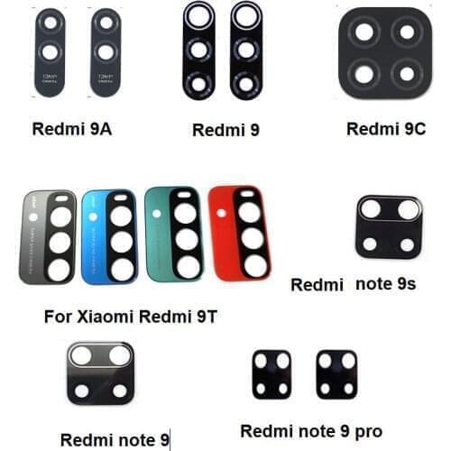 50/PCS New Back Glass For Xiaomi Redmi Note 8 8A 8T 9 9C 9A 9T Pro 9S Rear Camera Glass Lens With Glue Sticker Adhesive