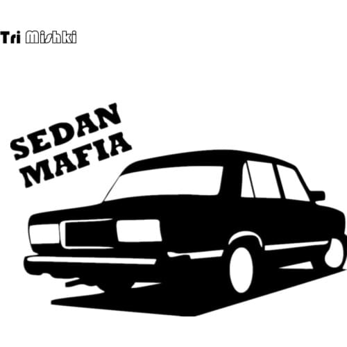 Tri Mishki HZX006 12.7*20cm sedan mafia for vaz lada 2107 car sticker auto vinyl decal car sticker reflective