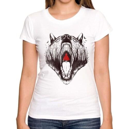 Womens Brand Clothing Summer Women T Shirt Short Sleeve O-neck Casual Little Red Riding Tops Tees Female Ladies T-Shirt