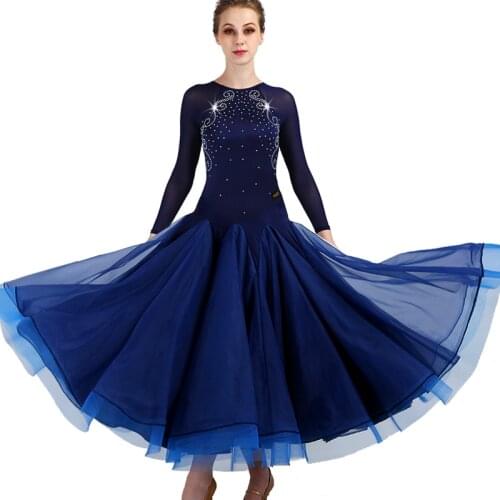 2019 New Costume Sale Ballroom Dance Skirts Newest Design Woman Modern Waltz Tango Dress/standard Competition Dress MQ039