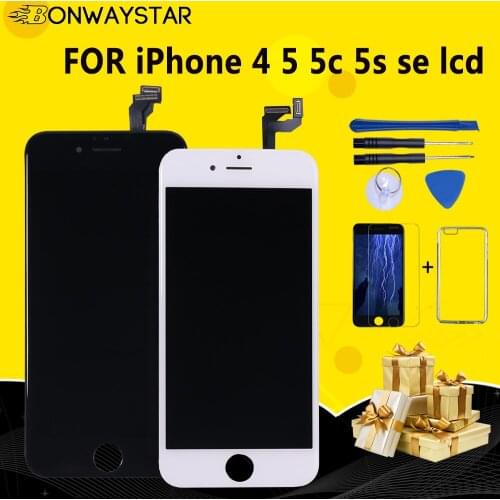 LCD Digitizer Assembly Ecran Pantalla For iphone 5S 5C Touch Screen Assembly Phone Replacement Parts For iphone 5 SE 4 Free Ship