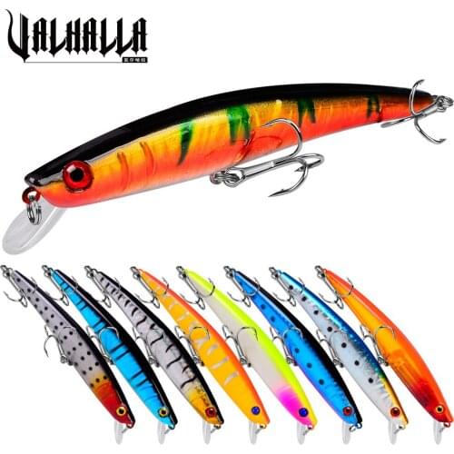 VALHALLA 10Pcs/lot Float Minnow Fishing Lure 11.5cm 11.2g Artificial Hard Bait Trout Wobblers Crankbait Carp Fishing Tackle