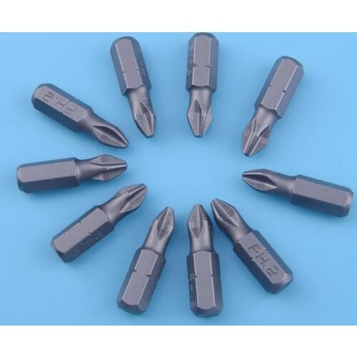 10Pcs PH2 for Philips Screwdriver Magnetic Screw driver Head 25mm Long Anti Slip Drill Bits Set Kit