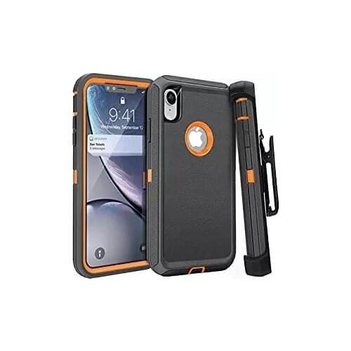 3 in 1 Rubber Hybrid Heavy Defender Shockproof Case with Film Case for iPhone X XS Max XR 6 6S 7 8 Plus Full Coverage Cover