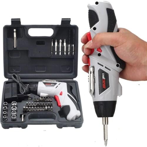 4.8V Mini Cordless Electric Screwdriver Rechargeable Power Battery Screwdriver Twistable Handle LED Torch Power Tool