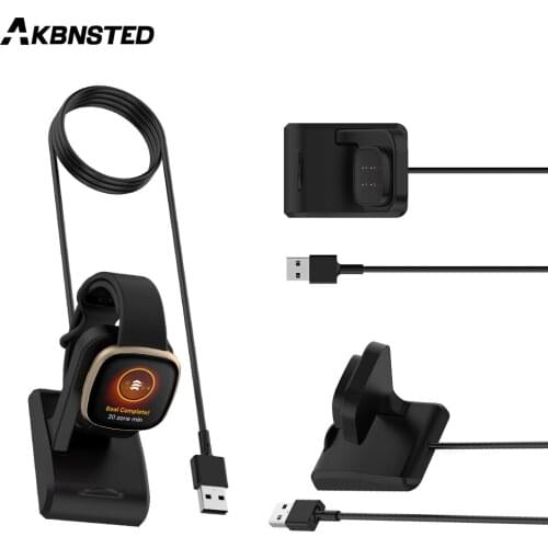 AKBNSTED 1M USB Vertical Magnetic Charging Dock For Fitbit Versa 3/Sense Smart Watch Portable Charging Cable For Fitbit Sense