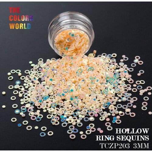 TCT-127 Ring Circle Dot 3MM Sequins For Nail Art Decoration Body Art FacePaint Nail Gel Manual DIY Decoration Crafts Decoration