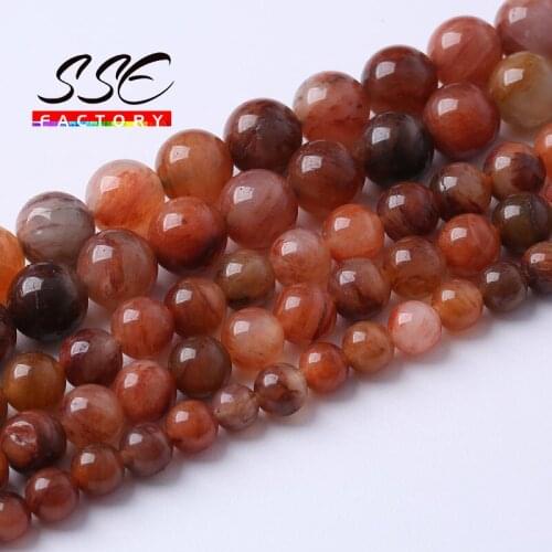 Natural Red Grass Agates Onyx Beads Round Loose Stone Beads For Jewelry Making Diy Bracelets Necklaces Accessories 4 6 8 10 12mm