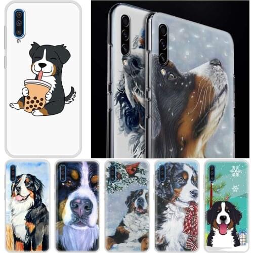 Funny Bernese Mountain Dog Case for Samsung Galaxy A51 A50 A71 A20s A21s A10s A31 A20e A30 A40 A41 A70 A91 Transparent Coque