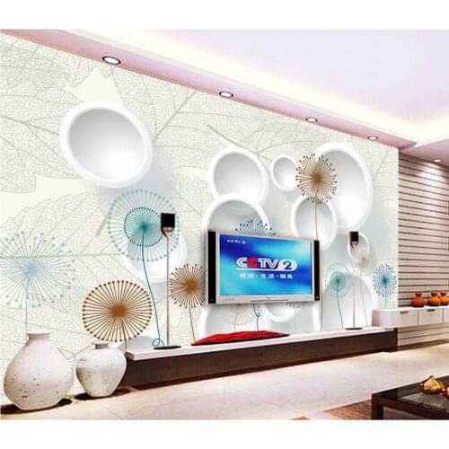 CJSIR Papel De Parede Custom Photo Wallpaper Mural Wall Sticker Dandelion 3D TV Wallpaper for Walls 3 D Neodymium Magnet