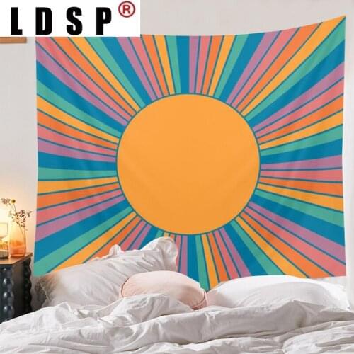 LDSP Colorful Sunshine Sunflower Tapestry Wall Hanging Covering Rugs Background Cloth Beach Mat Blanket Art Bedroom Home Decor