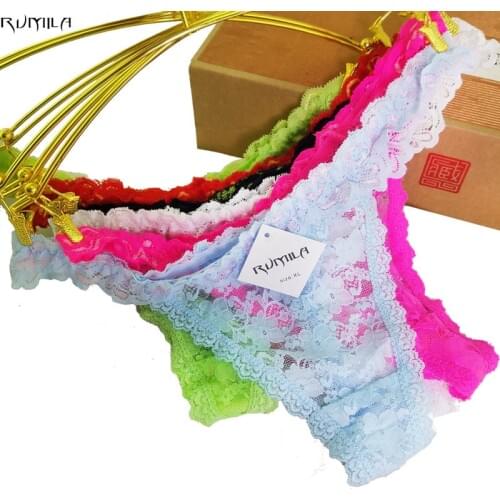 Colorful fashion Womens Sexy lace Thongs G-string Underwear Panties Briefs For Ladies lingerie T-back 5pcs/lot ah23