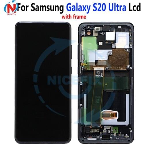 For Samsung Galaxy S20 Ultra Lcd G988 G988F G988B/DS with Frame Display Touch Screen Digitizer For Samsung s20 Ultra S20Ultra
