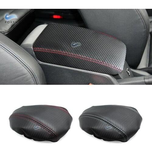 For VW Golf 6 MK6 2010 2011 2012 2013 Carbon Texture Microfiber Leather Car Interior Center Armrest Box Cover Trim