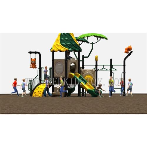 Exported to Canada Natural Theme Outdoor Playground Structure With Monkey Bar HZ-C003