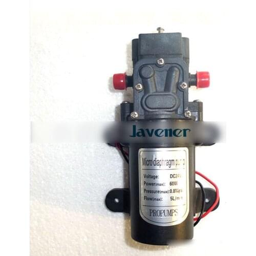 24V DC Electric Mini Diaphragm pump self-priming booster pumnp low traffic for garden cooling car washer 60W 300L/H T18