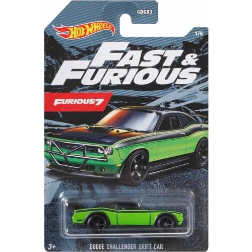 Hot Wheels Fast & Furious Cars GYN28 - Dodge Challenger Drift Car