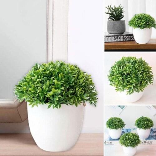1pc Small Tree Potted Plant Fake Flower Potted Home Decoration Garden Hotel Artificial Bonsai Plant Decoration