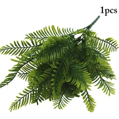 1pc Artificial Fern 7Fork Artificial Persian Leaf Plant DIY Artificial Fern Bush Faux Plant For Wedding Fern Floral Decor